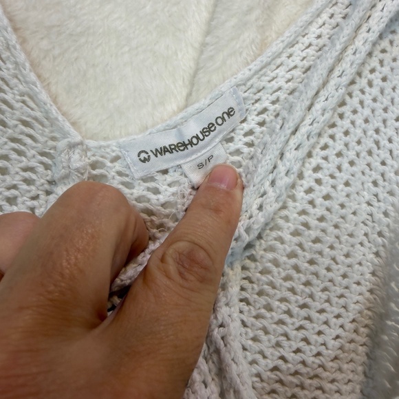 Warehouse one Crochet Tank Top Womens Size Small White Pink Girlie Carnival - Picture 3 of 8